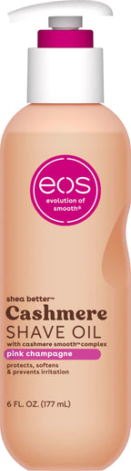 Buy now eos Cashmere Shave Oil â€“ Fresh & Cozy, Moisturizing Shave Oil with Shea Butter & Glycerin, Helps Prevents Irritation & Razor Burn, Vegan, 6 fl oz at indiglob india