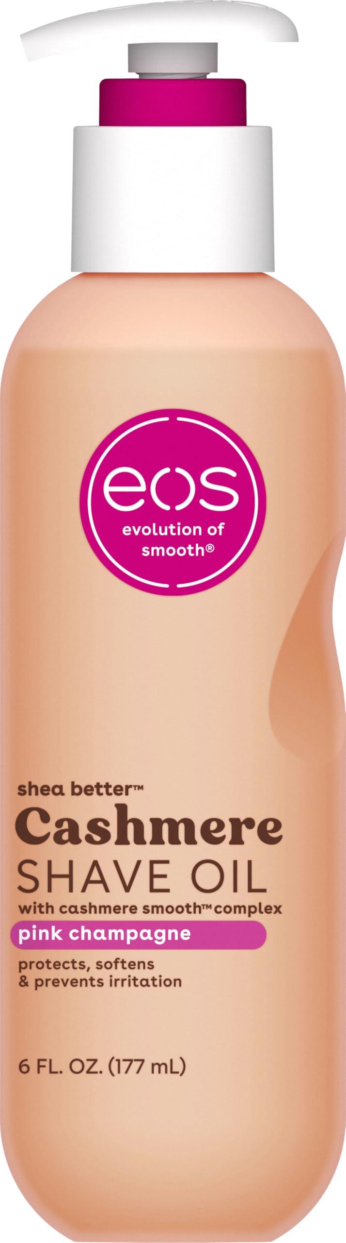 Buy now eos Cashmere Shave Oil â€“ Fresh & Cozy, Moisturizing Shave Oil with Shea Butter & Glycerin, Helps Prevents Irritation & Razor Burn, Vegan, 6 fl oz Pink Champagne 6 Fl Oz (Pack of 1) at indiglob india
