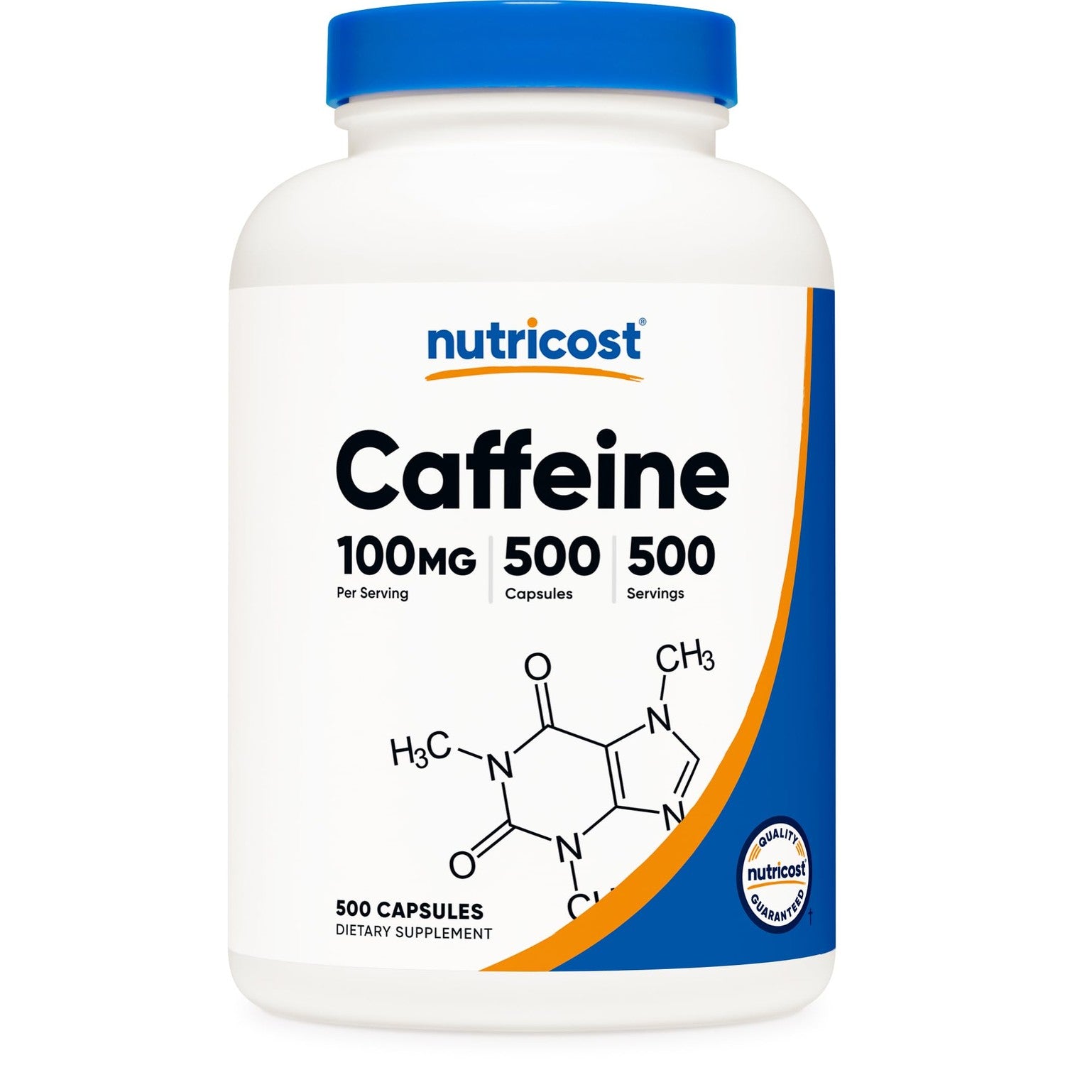 Nutricost Caffeine Pills 100mg Per Serving, 250 Capsules