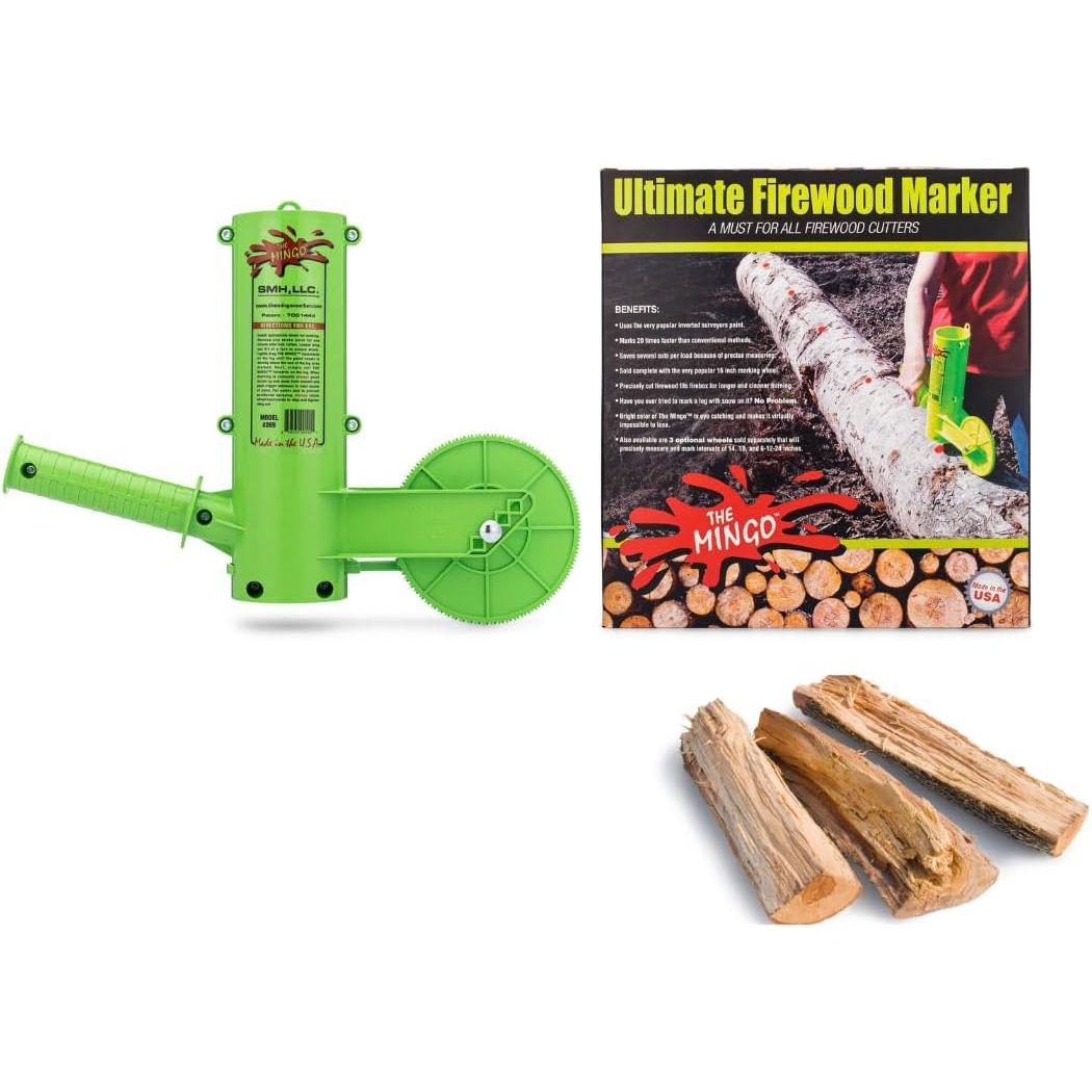 Buy now THE MINGO Ultimate Firewood Measuring Tool - Chainsaw Fire wood Marking Tool With Marking Wheels - Log Paint Marker -Measuring Accessory For Chainsaw - Logging Accessory (Mingo Marker With 16" Wheel) Mingo Marker With 18" Wheel at indiglob india
