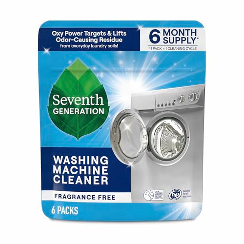 Buy now Seventh Generation Washing Machine Cleaner 6 Count Free & Clear Targets Odor-Causing Residue Powered by Oxy Power 4.2 oz at indiglob india
