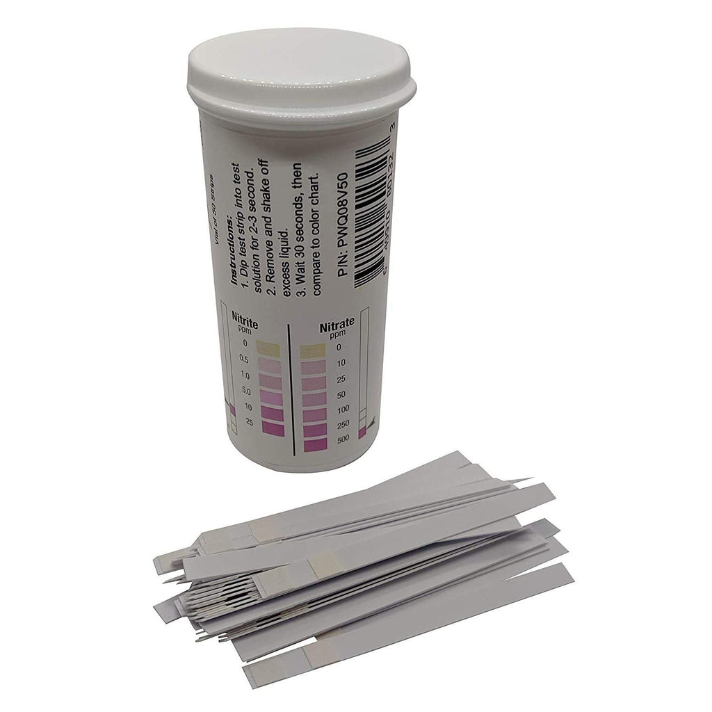 Buy now Nitrite 0-25 ppm, Nitrate 0-500 ppm Two Pad Test Strip [Vial of 50 Strips] at indiglob india