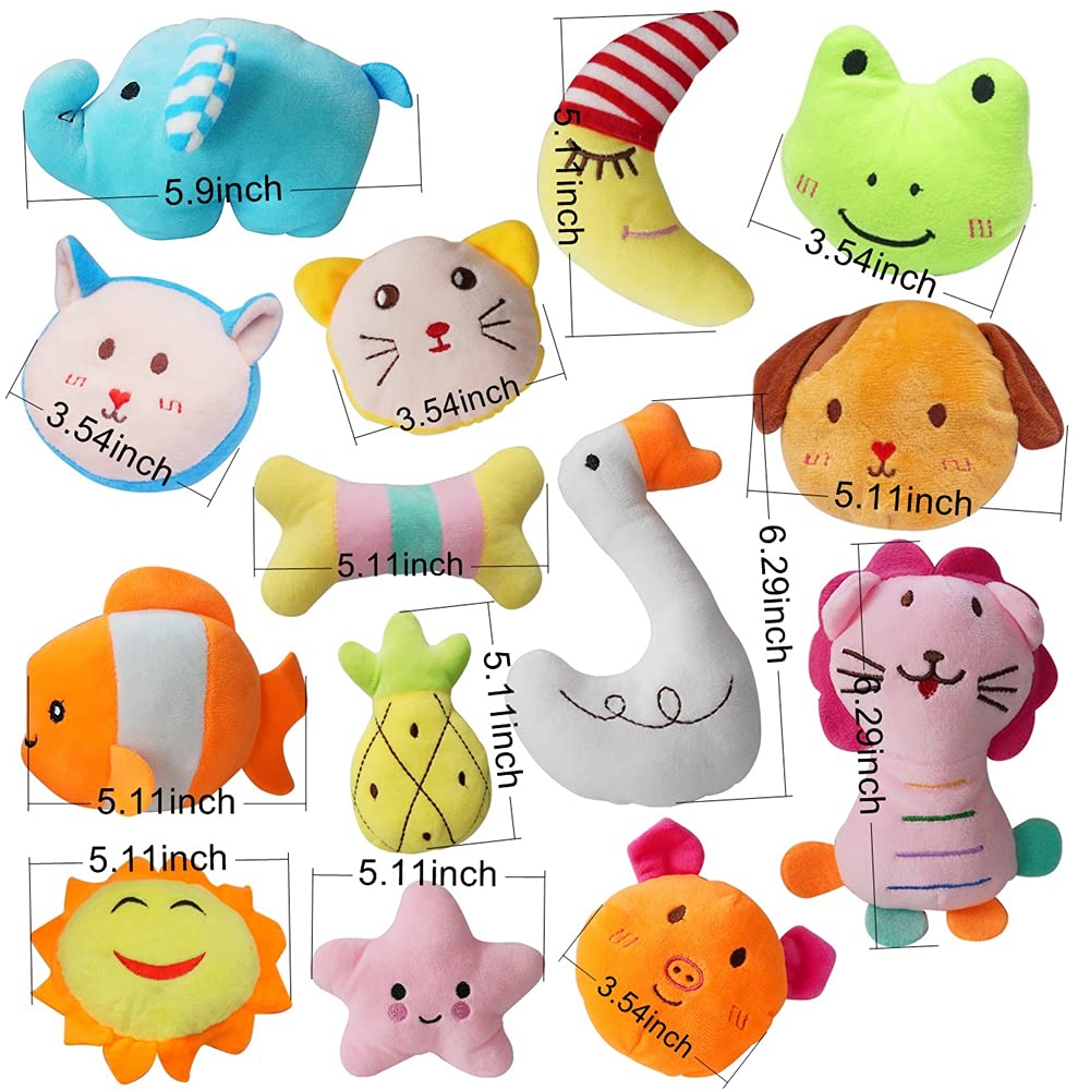 27 Pack Puppy Squeaky Toy Cute Bulk Plush for Small Dogs