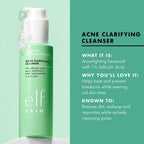Buy now e.l.f. SKIN Blemish Breakthrough Clarifying Cleanser, Gel Cleanser For Removing Makeup, Controlling Oil & Clarifying Pores, 1% Salicylic Acid at indiglob india