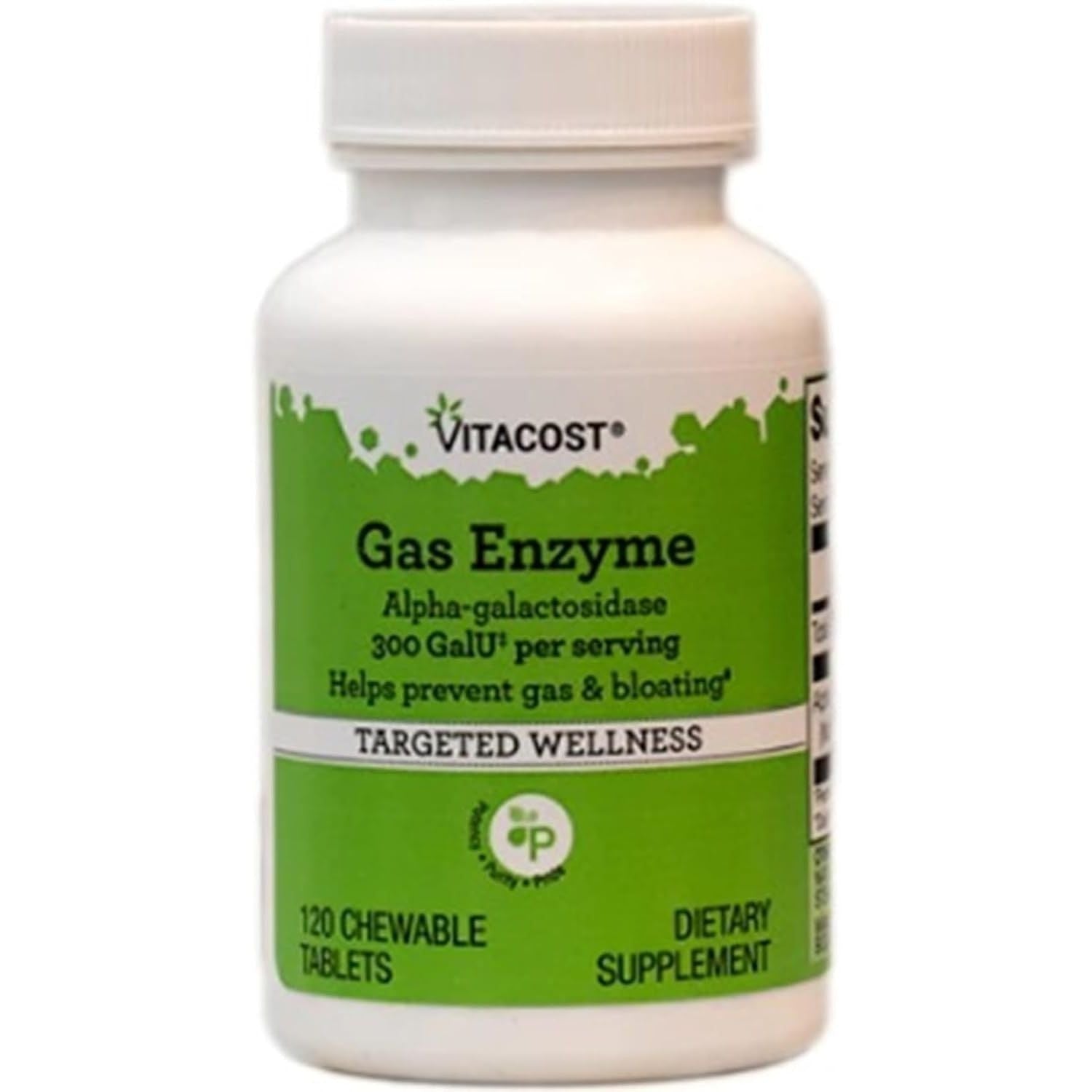 Buy now Vitacost Gas Enzyme Alpha-galactosidase - 300 GalU per Serving - 120 Chewable Tablets at indiglob india