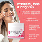 Buy now TOUCH 20% Glycolic Acid Pads Exfoliating And Resurfacing AHA Peel Face Wipes - Great for Dullness, Pores, Scars, Fine Wrinkles, Uneven Skin Tone & Texture, 50 Count at indiglob india