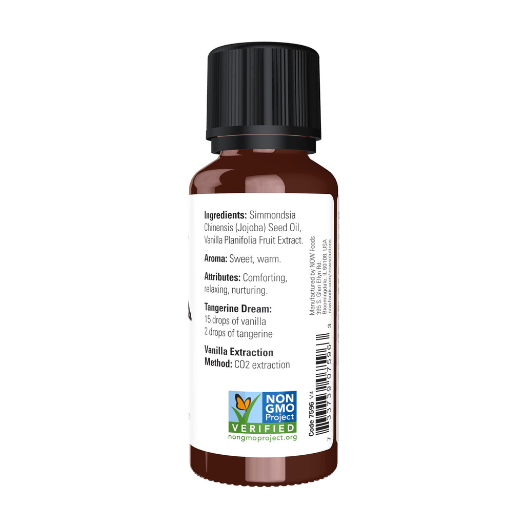 Buy now NOW Foods Essential Oils, Vanilla Oil, Blend of Pure Vanilla Bean Extract in Pure Jojoba Oil, Sweet Aromatherapy Scent, Vegan, Child Resistant Cap, 1-Ounce at indiglob india