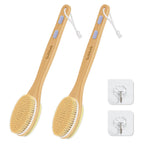Back Scrubber for Shower,Bath Brush with Long Handle,Men and Women (Blue) | Bath Brush Body Exfoliator for Wet or Dry Brushing