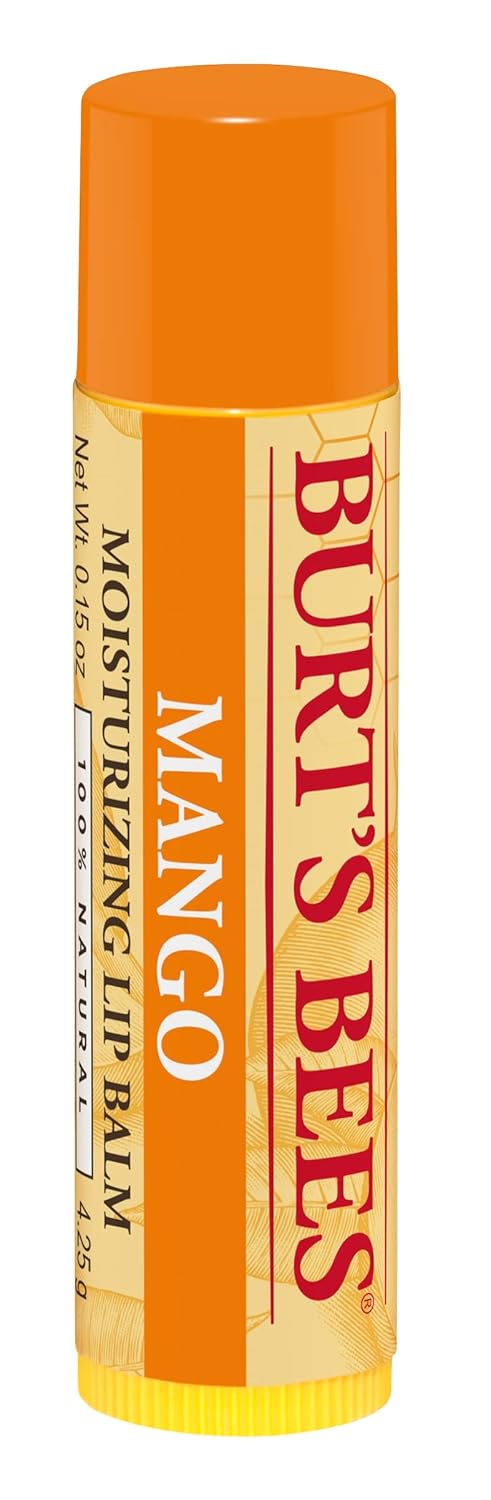 Buy now Burt's Bees Lip Balm - Mango, Lip Moisturizer With Responsibly Sourced Beeswax, Tint-Free, Natural Origin Conditioning Treatment, 2 Tubes, 0.15 oz. (Pack of 2) at indiglob india
