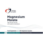 Designs for Health Magnesium Malate - Chelated Magnesium as Di Magnesium Malate - Highly Bioavailable Form to Support Energy, Bone Health + Muscle Recovery (240 Magnesium Malate Capsules)