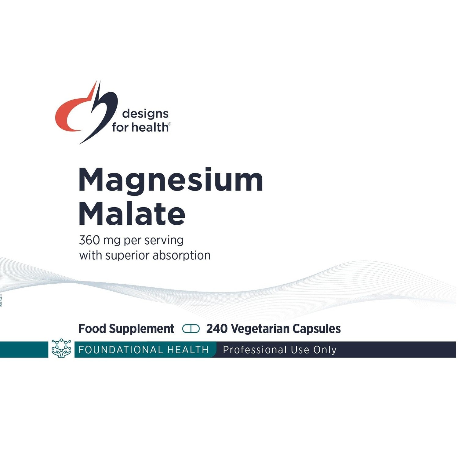 Designs for Health Magnesium Malate - Chelated Magnesium as Di Magnesium Malate - Highly Bioavailable Form to Support Energy, Bone Health + Muscle Recovery (240 Magnesium Malate Capsules)