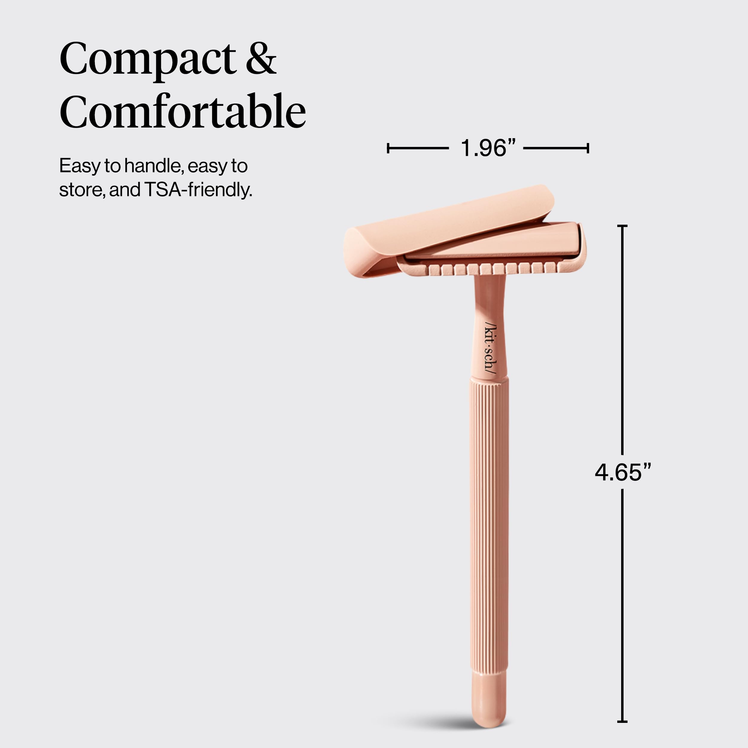 Buy now Kitsch Double Edge Safety Razors for Women and Men, Long Metal Handle and Stainless Steel Single Blade Razor with 5 Double Edge Refills, for Shaving and Travel Essentials - Terracotta at indiglob india
