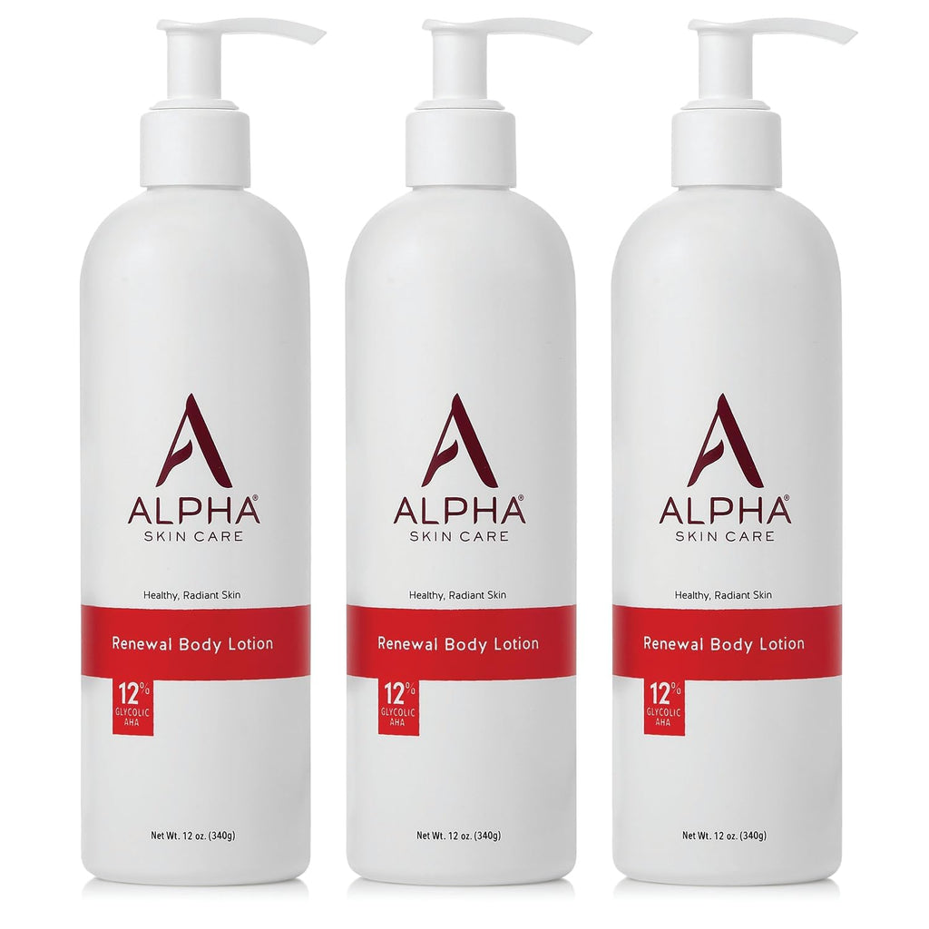 Alpha Skin Care Revitalizing Body Lotion, 12% Glycolic AHA, Simple & Effective Daily Moisturizer Hydroxy Acid, Hydrates & Exfoliates for Soft, Smooth Skin, Anti-Aging, 23 Oz