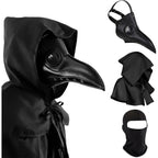 Buy now Halloween Plague Doctor Mask Plague Doctor Costume Obito Mask Steampunk Halloween Mask Horror Scary Halloween Mask Costume Props for Party Prom Halloween Gifts Set（3-pc Set） (Black), 12 inches at indiglob india