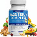 Lumine Magnesium Complex Supplement - Advanced 8-in-1 Elemental 1000mg- Glycinate, Citrate, Malate, Taurate, Chelated for Easy Absorbed, Energy-Restoring, 90 Capsules