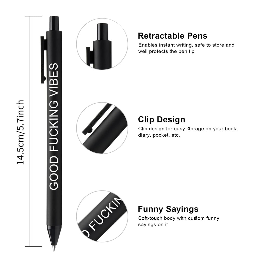 KeCee 11pcs Fuck Pens,Funny Adults Ballpoint Pen Set,Fun Swear Cuss Word Pens for Office Gifts,Novelty Coworker Gift,Funny Gag Gifts for Nurses Women