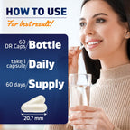 Vitamatic Bifidobacterium Infantis - 5 Billion per DR Capsule - 60 Count - Digestive Support - Made with Prebiotic Inulin Fiber
