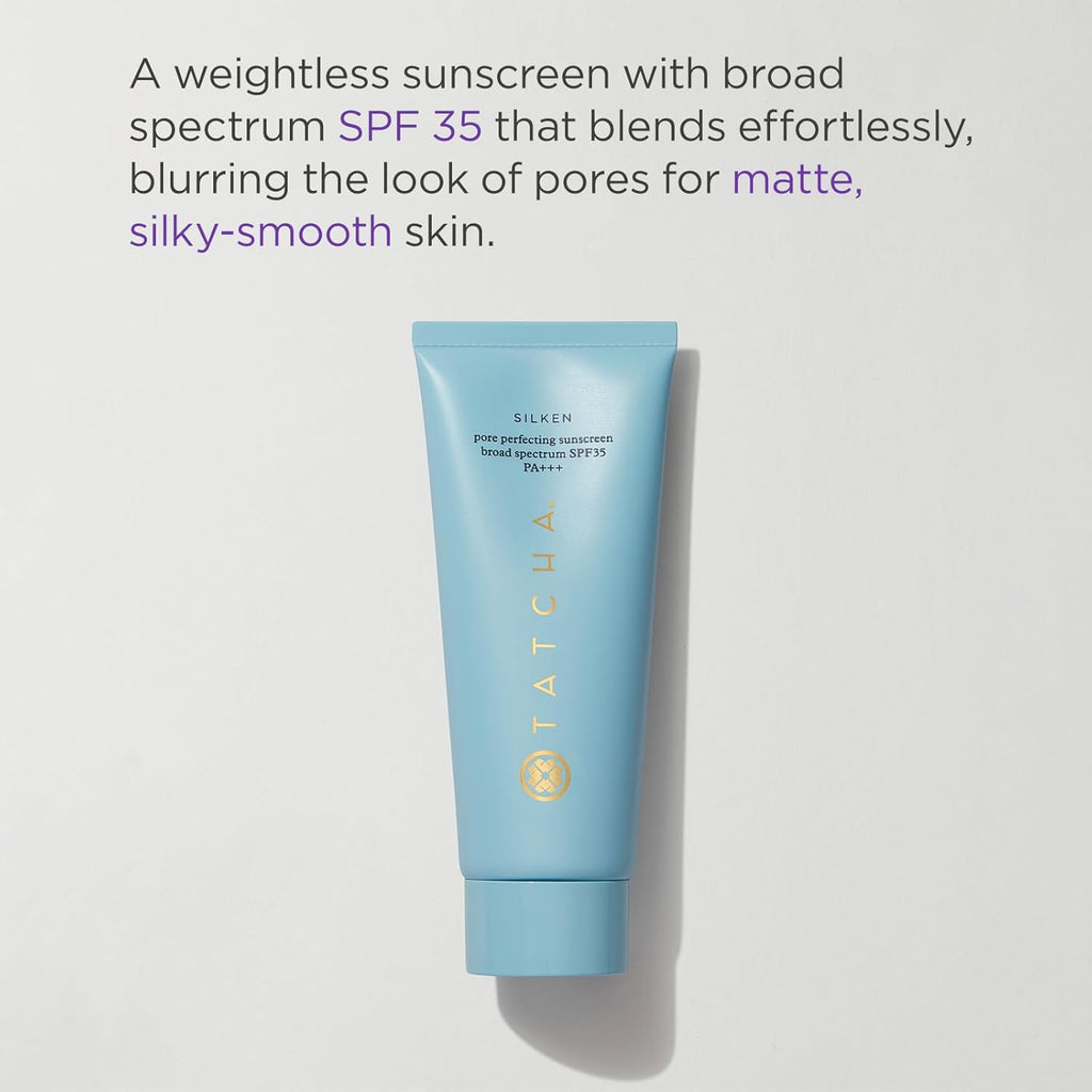 Buy now Tatcha Silken Pore Perfecting Sunscreen SPF 35 | Lightweight Sunscreen with Matte Finish and UVA/UVB Protection, 60 ml | 2 oz at indiglob india