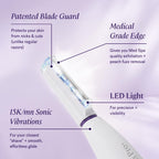 Michael Todd Beauty Sonicsmooth Pro+ Dermaplaning System & Eyebrow Trimmer | Peach Fuzz Removal, Dermaplane Razor for Women Face w/ 16 Blades & 2 Microsmooth Exfoliation Tips, LED Light, 3-Year Warranty