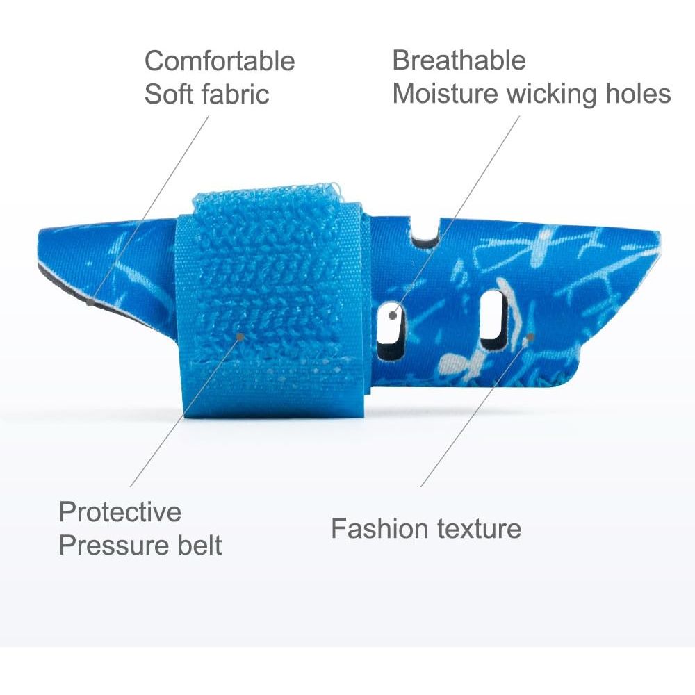 Buy now Kuangmi Finger Sleeve Support Protector Finger Splint Brace Use for Pain Relief and Preventing Sports Injuriesï¼ˆS/M, Blue at indiglob india