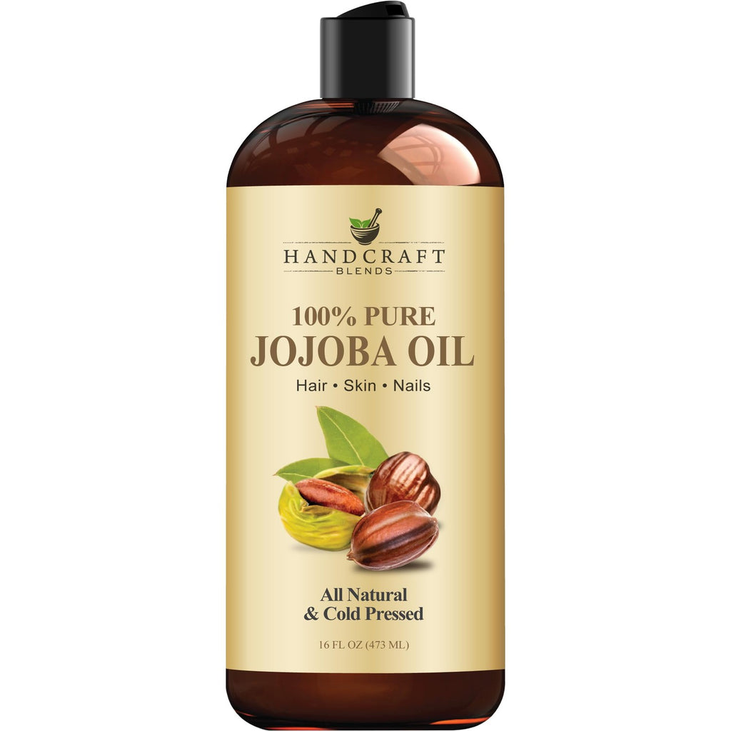 Buy now Handcraft Blends Jojoba Oil | 100% Pure and Natural | Ayurvedic Skin Care | Premium Grade Carrier Oil | Face | Skin | Hair | Massage | Cold-Pressed | Hexane-Free | 16 Fl Oz at indiglob india