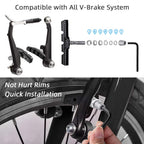 Hapleby 4PCS Premium Bike Brake Pads, Professional Mountain Bicycle V-Brake Pads, Bike Brake Blocks Kit, for Free Hex Wrench
