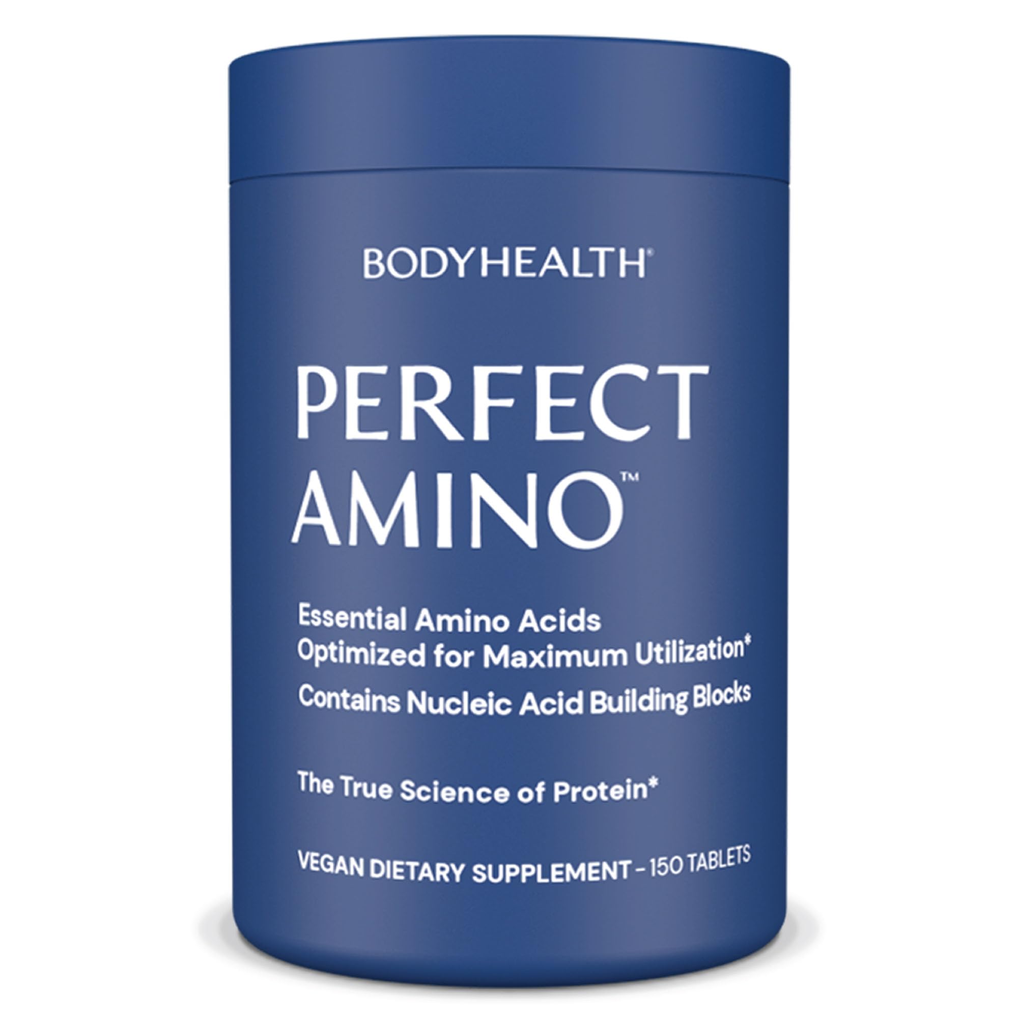 BodyHealth PerfectAmino Tablets (150 ct), Essential Amino Acid with BCAAs + Lysine, Phenylalanine, Threonine, Methionine, Tryptophan, Supplement for Muscle Mass Production, Recovery & Strength