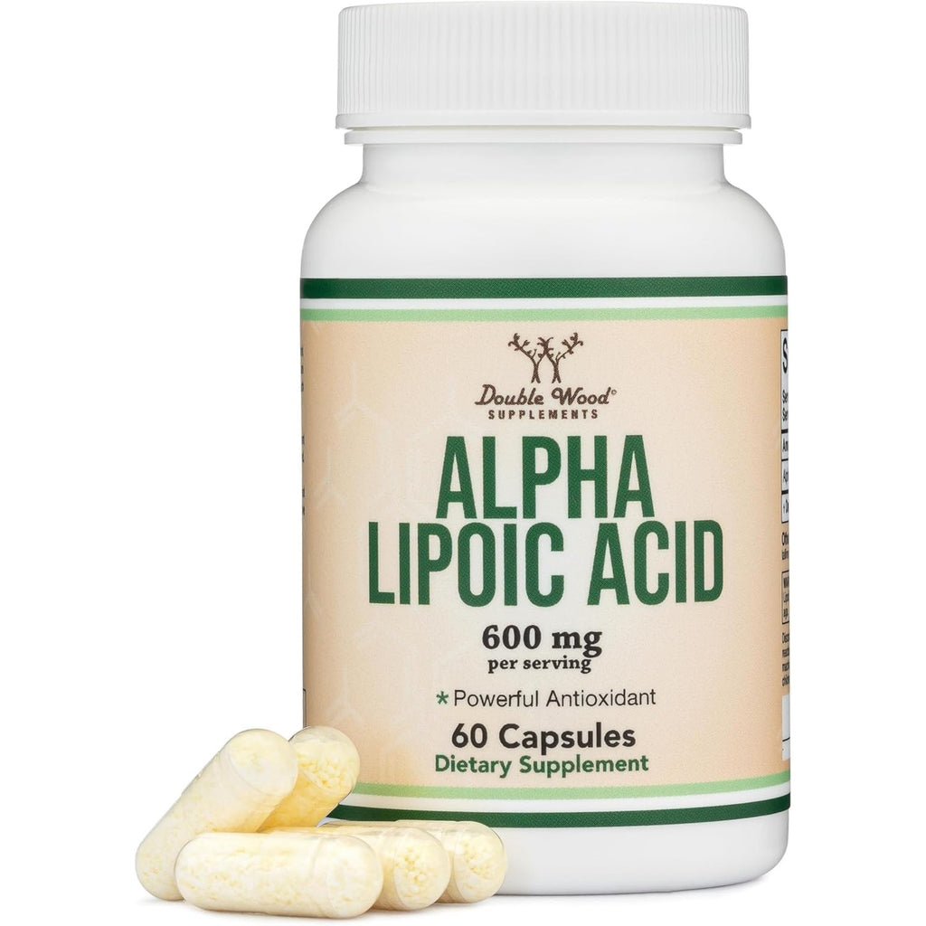 Alpha Lipoic Acid 600mg, Metabolism, Nerve + Energy Support, 120 Capsules | Nerve + Energy Supplement, Potent Antioxidant Neutralizes Free Radicals, Healthy Glucose Support, Non-GMO, 2-Month Supply