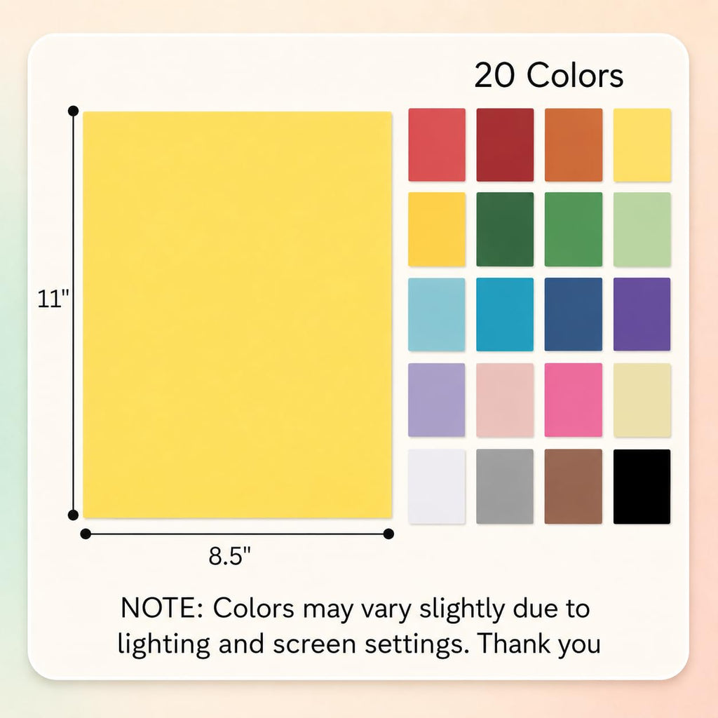 Mr. Pen- Colored Cardstock Bulk, 8.5" x 11", 300 Sheets, 20 Colors, 180 GSM