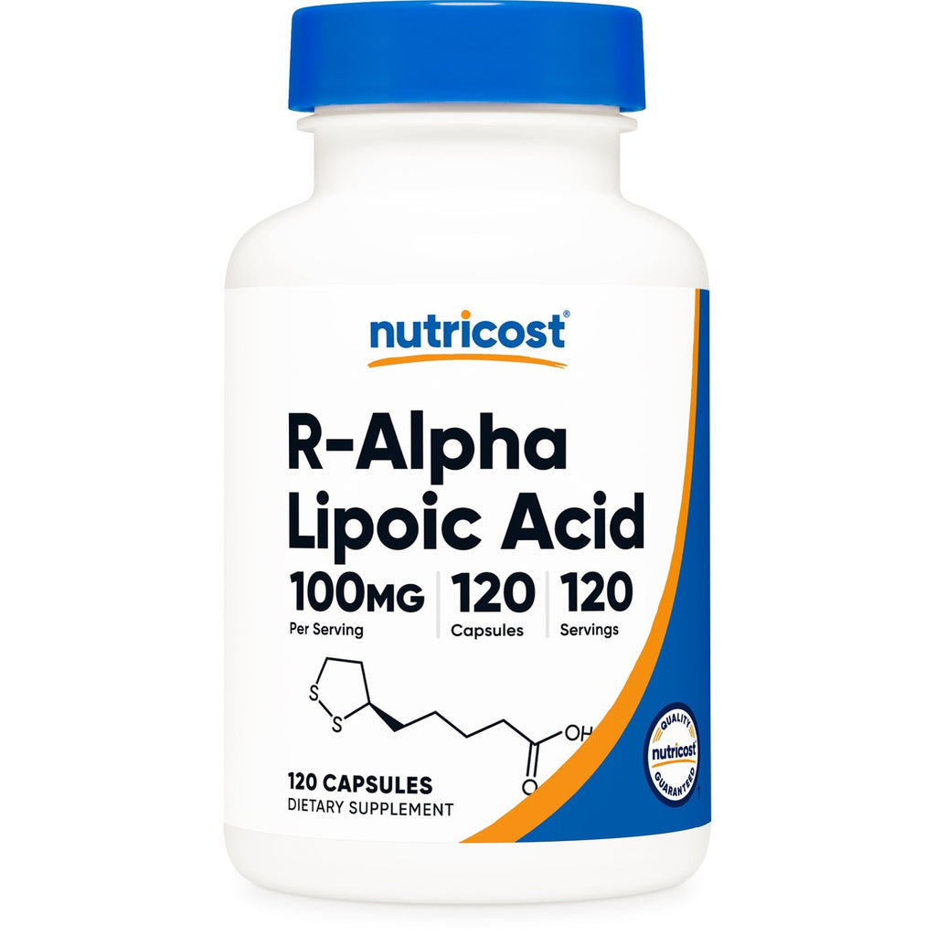 Nutricost R-Alpha Lipoic Acid 100mg, 120 Capsules, Veggie Capsules | GMO-Free, Gluten Free