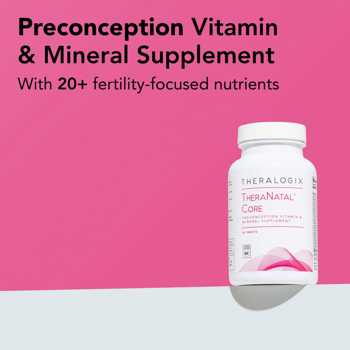 Theralogix TheraNatal Core – Preconception Fertility Vitamin, NSF Certified