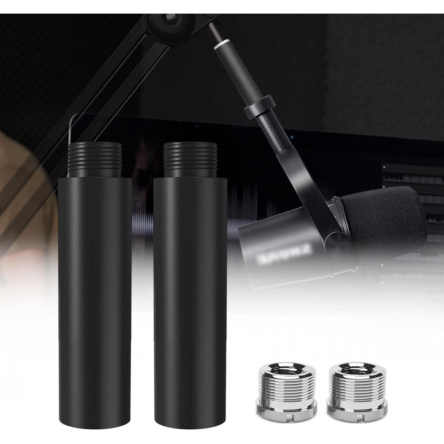 Buy now Mic Stand Extension Tube, 5/8" Female to 5/8" Male Microphone Extension Pipe Microphone Stand Extender with 2 Screw Aadpters for Desk Boom Arm Stands, 2Pcs Default at indiglob india