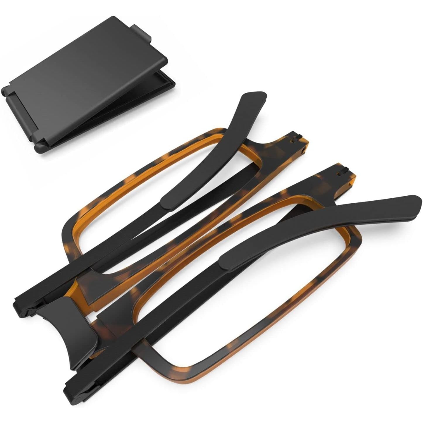 Buy now Case Upgrade-Ultra-light and Thin Foldable Reading Glasses Folding Readers for Men Women Compact Portable Rectangle Eyewear Case (Black, 2.0) Tortoise 1.5 x at indiglob india