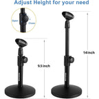 Buy now BILIONE Multifunctional Desktop Microphone Stand, Adjustable Mic Stand Desk with Pop Filter, Shock Mount, Microphone Clip, 5/8" to 3/8" Metal Screw Adapter at indiglob india