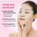 Buy now GLAM UP Korean Facial Sheet Mask 12 Combo Pack | Hydrating & Moisturizing Face Mask for Glass Skin | Soothing Korean Skincare for Sensitive, Dry Skin | Bulk Face Masks Gift Set for Home Spa at indiglob india