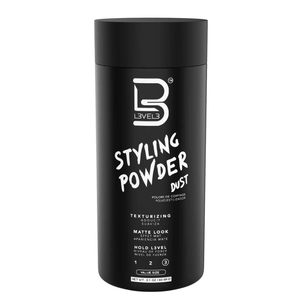 L3 Level 3 Hair Texture Powder for Men, Volume, Natural Look, 30 g | Styling powder, hair texturizer, non-greasy finish, buildable hold, easy application, small 30 g size