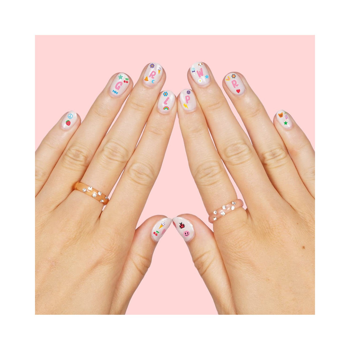 xo, Fetti 816pc Kids Nail Stickers Decals | Birthday Girl Party Favors Gift