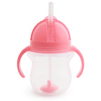 Buy now Munchkin Any Angle Sippy Cup for Toddlers, Spill Proof Weighted Straw Cup with Transition Handles for Babies 6 Months and Up, 7 Ounce, Blue at indiglob india