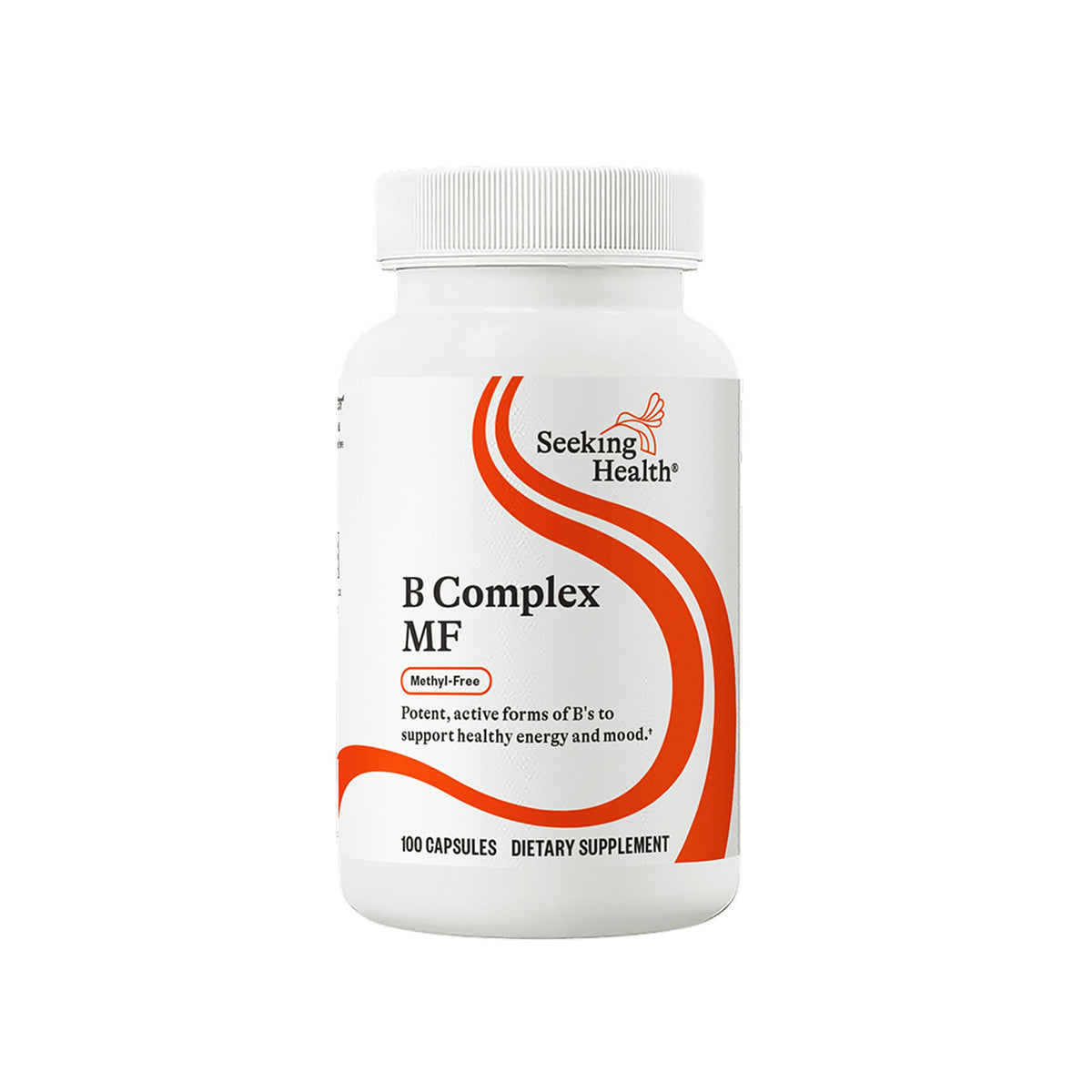 Seeking Health B Complex MF - Vitamin B Complex with Folate, Niacin, & Folinic Acid - Support Energy & Immune System Health with B Vitamins - 100 Capsules