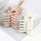 Set of 10 hair volume clips in pink and white shades, perfect for styling curls. Verified by CuratCart for quality.