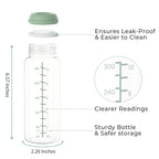 Momcozy Natural Baby Bottle, 12oz Narrow-Neck Breast Milk Container, Breastmilk Storage Bottle for Fridge & Momcozy Breast Milk Cooler, BPA Free Milk Collection Bottles, Breastfeeding Essential, 2PCS