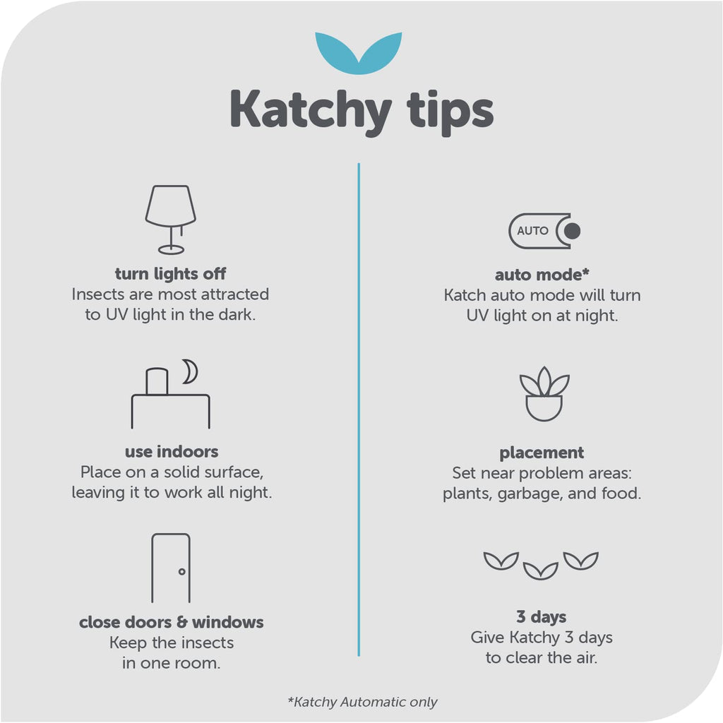 Katchy Original and Midnight Glue Board Refills (8 Pack) - Indoor Insect Trap Glue Board Refills for Mosquito, Gnat, Moth, Fruit Flies - Non-Zapper Traps for Buzz-Free Home