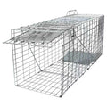 SZHLUX 32" Live Animal Cage Trap, Heavy Duty Folding Raccoon Traps, Humane Cat Trap for Stray Cats, Raccoons, Squirrel, Skunk, Mole, Groundhog, Armadillo, Rabbit, Catch and Release