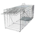 SZHLUX 32" Live Animal Cage Trap, Heavy Duty Folding Raccoon Traps, Humane Cat Trap for Stray Cats, Raccoons, Squirrel, Skunk, Mole, Groundhog, Armadillo, Rabbit, Catch and Release