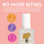 ella+mila No Bite Nail Polish - Kids Nail Biting & Thumb Sucking Prevention | Bitter-taste habit-breaker; deters nail biting & thumb sucking; clear brush-on; vegan; safe for kids & adults; 0.45 fl oz