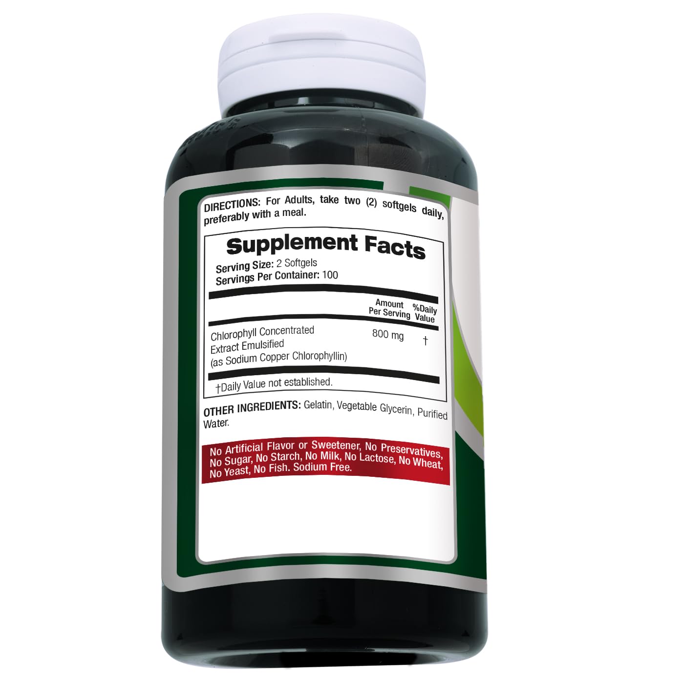 Lab | chlorophyll | chlorophyll pills | 200 Softgels | clorofila.