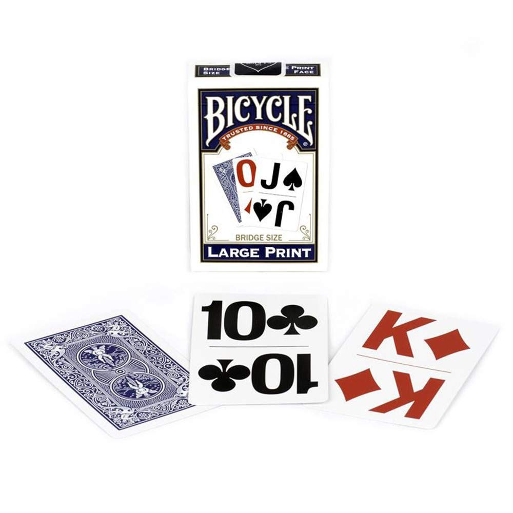 Bicycle Large Print Bridge Size Playing Cards Easy-to-Read for Seniors