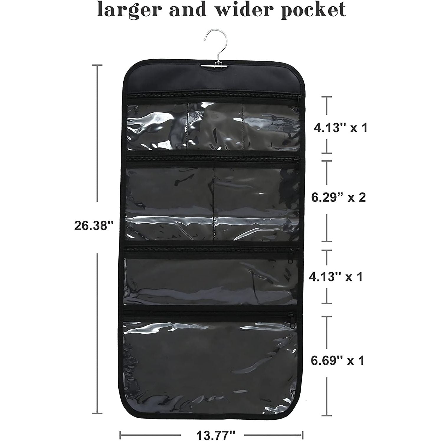 Buy now Foldable Clear Hanging Travel Toiletry Bag Cosmetic Organiser Storage at indiglob india
