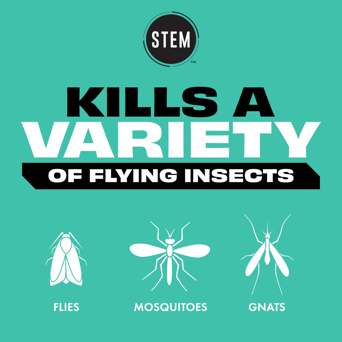 STEM Bug Spray Kills Flies, Mosquitoes, Gnats, Indoor & Outdoor, 10oz, 1pk