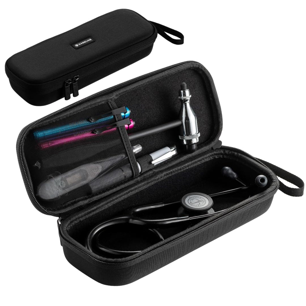 Buy now caseling Stethoscope Case For 3M Littmann Classic III, Lightweight II S.E, Cardiology IV Diagnostic, MDF Acoustica - Hard Case for Medical Tools with Pocket for Nurse Accessories - EVA Nursing Holder EVA Black at indiglob india